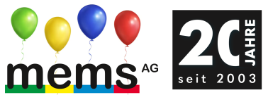 Wir feiern das 20-jährige Jubiläum unserer Mems AG